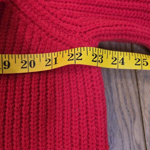 Tuckernuck Red Fringe Caswell Sweater Size XL Wool Blend Knit - Picture 10 of 11
